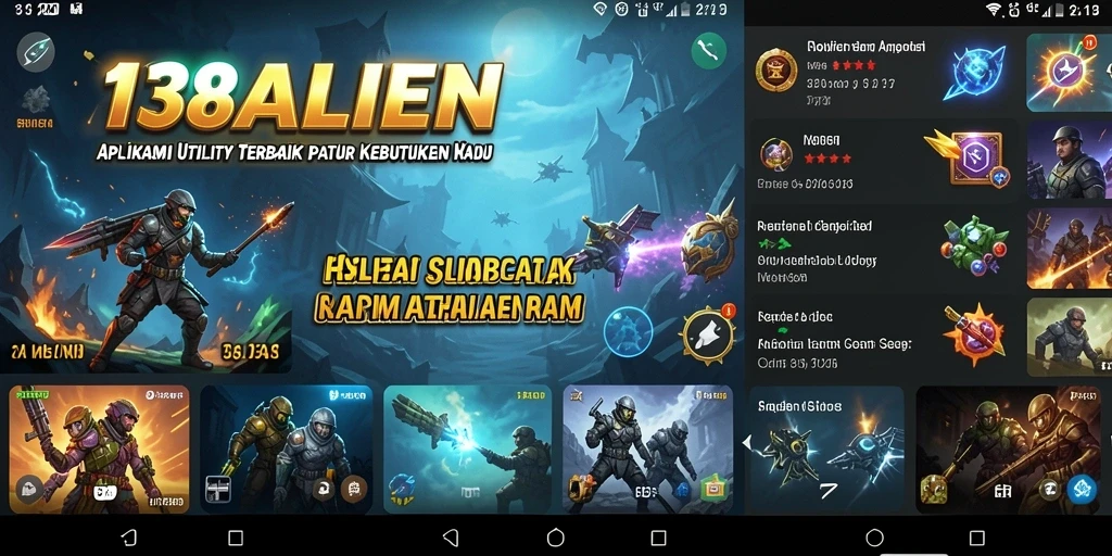 Tampilan antarmuka 138ALIEN yang ramah pengguna dan fungsionalitas aplikasi.