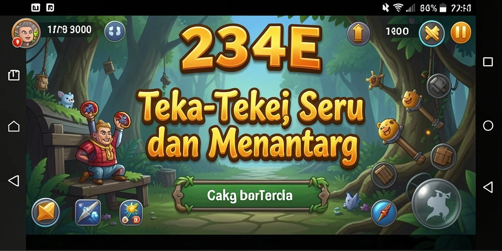 Tampilan gameplay seru dalam 234E dengan berbagai teka-teki menantang.