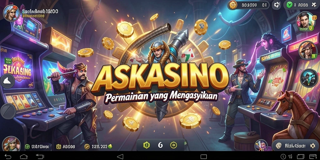 Tangkapan layar utama ASKASINO menunjukkan pertempuran strategis yang mendebarkan.