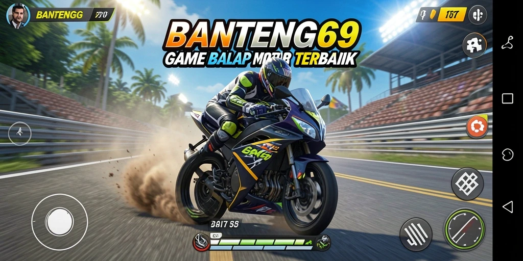 Tampilan menarik saat beraksi di lintasan balap motor.