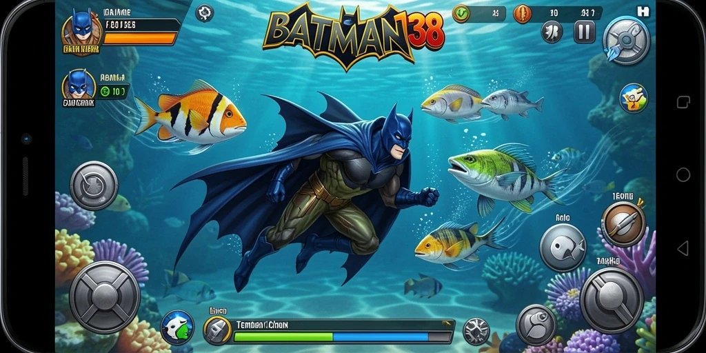 Tampilan gameplay seru dari game Tembak Ikan BATMAN138.