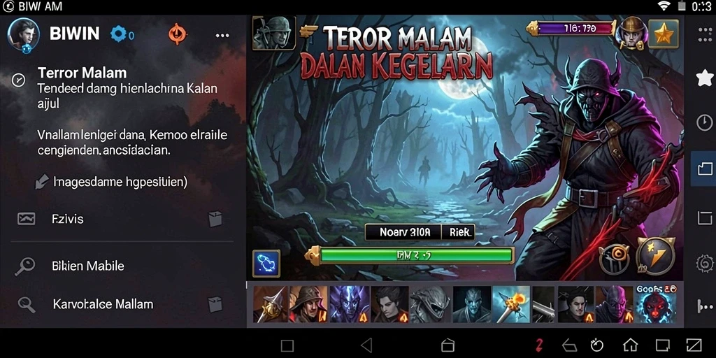 Screenshot gameplay BIWIN menampilkan suasana Horror yang menegangkan.