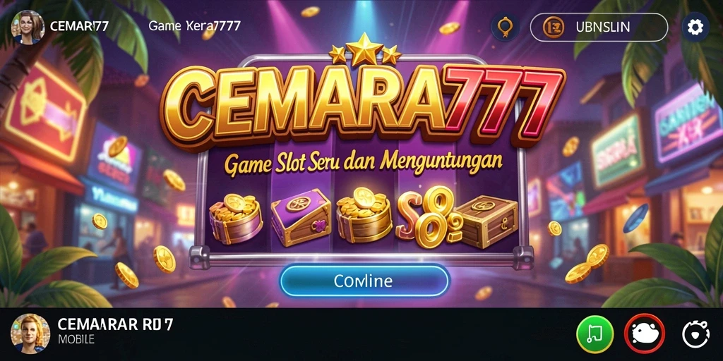 Screenshot gameplay CEMARA777 menampilkan grafik Slot yang menarik dan pengalaman bermain yang seru.