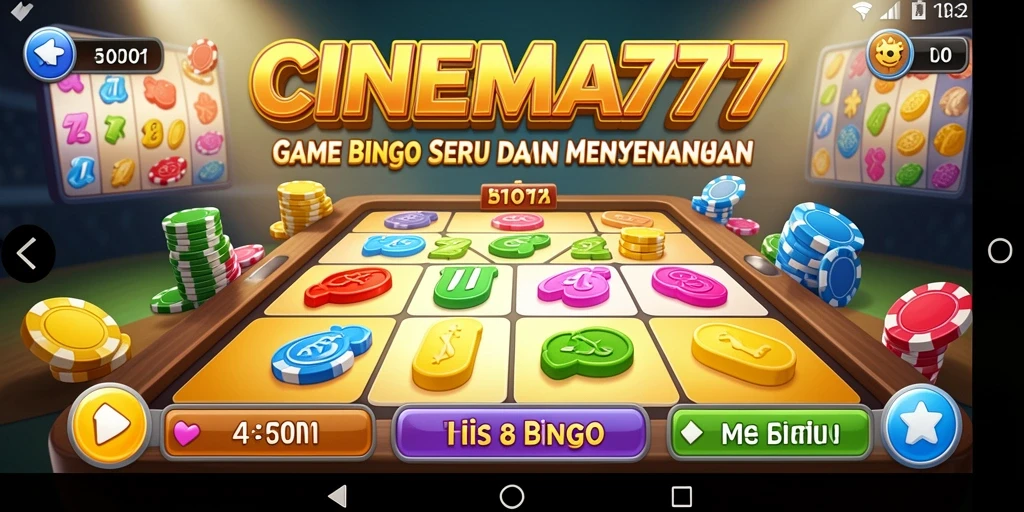 Tampilan menarik dari permainan Bingo di CINEMA777.