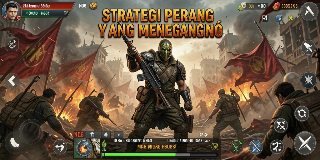 Screenshot utama N06 menampilkan pertempuran strategis yang mendebarkan.