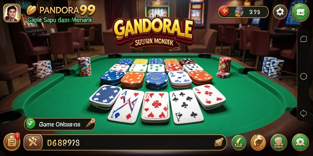 Tampilan gameplay Gaple di PANDORA99 yang seru dan interaktif.
