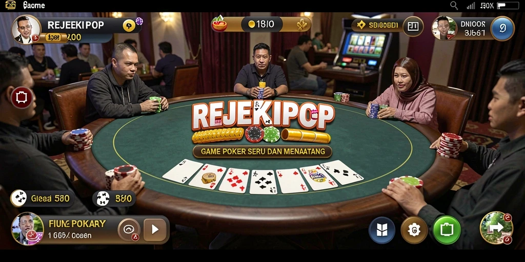 Tampilan menarik dari gameplay Poker REJEKIPOP.