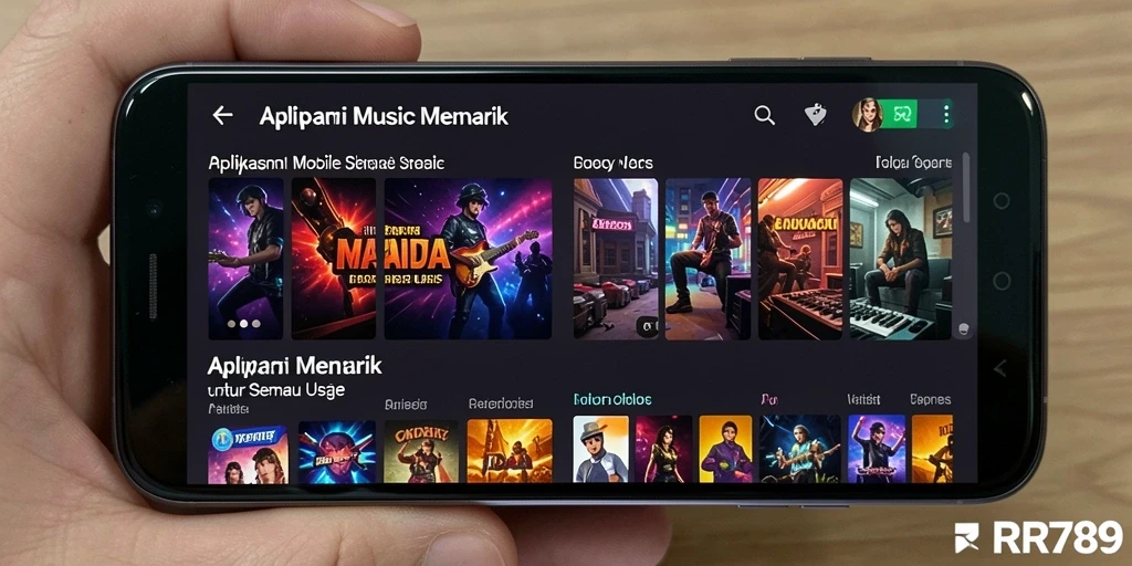 Tampilan gameplay RR789 yang mengesankan dengan berbagai pilihan musik.