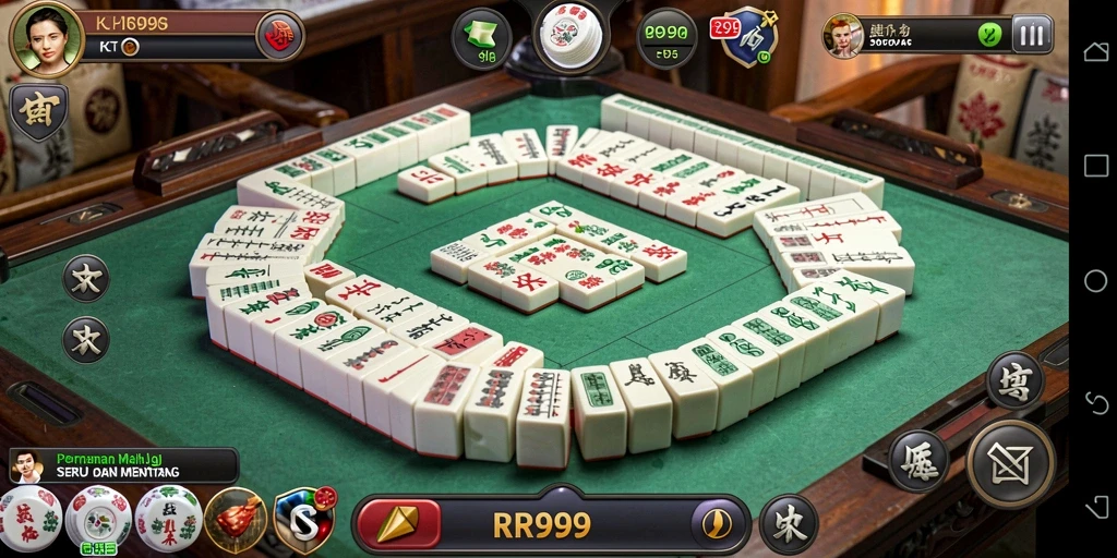 Tampilan gameplay RR999 yang menarik dalam permainan Mahjong.